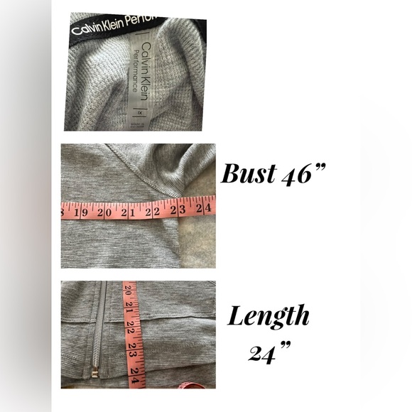 B7-NWT Calvin Klein Women’s Performance Runched Long Sleeve Zip Up Hoodie 1X - Picture 4 of 14